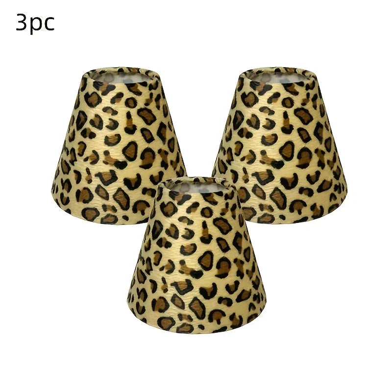 3/6pcs Leopard Print Clip-On Lampshade