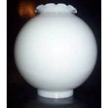 32089 Opal Crimp Top Victorian Parlor Lamp Globe - Specialty Shades