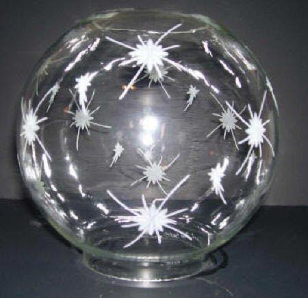 32094 Crystal Globe with Star Cut - 8 inch - Specialty Shades