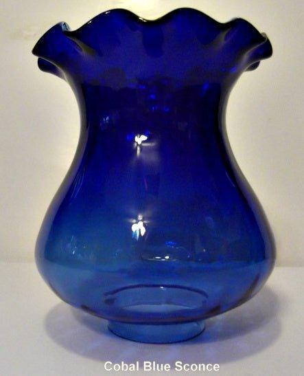 32157 Cobal Blue Sconces glass-sconces-hurricanes Adrianas Specialty Lamp Shades