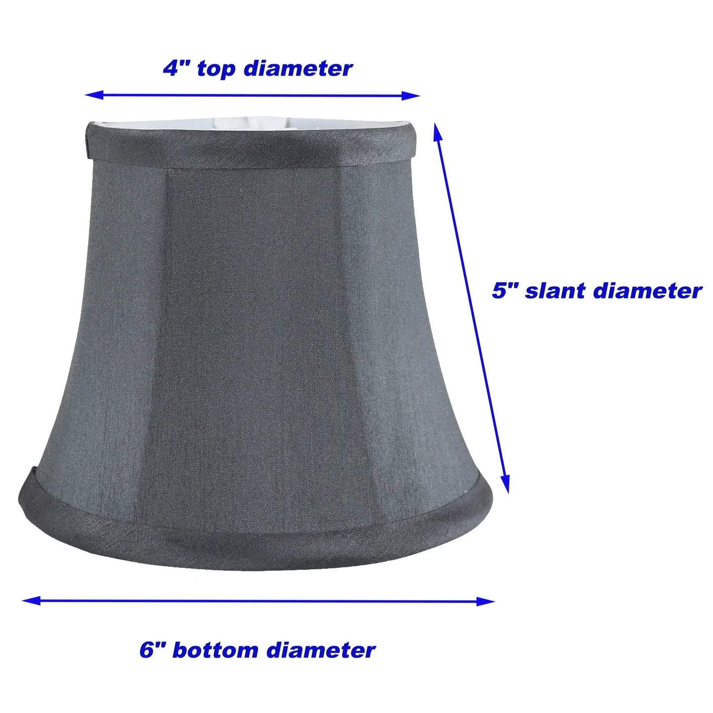 Meriville Faux Silk Clip On Chandelier Lamp Shades, 4-inch by 6-inch by 5-inch, Bell shape