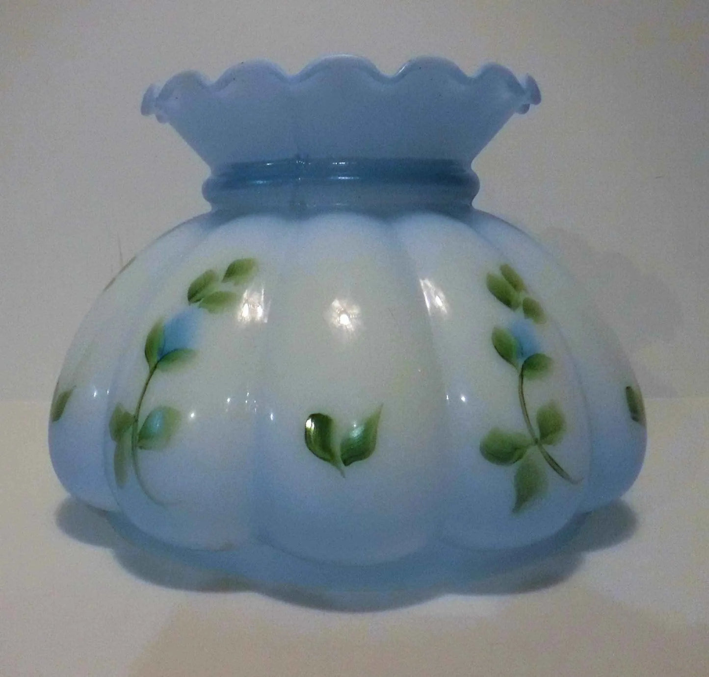 32516 - Blue Floral 7 inch Student Shade - Adrianas Specialty Lamp Shades