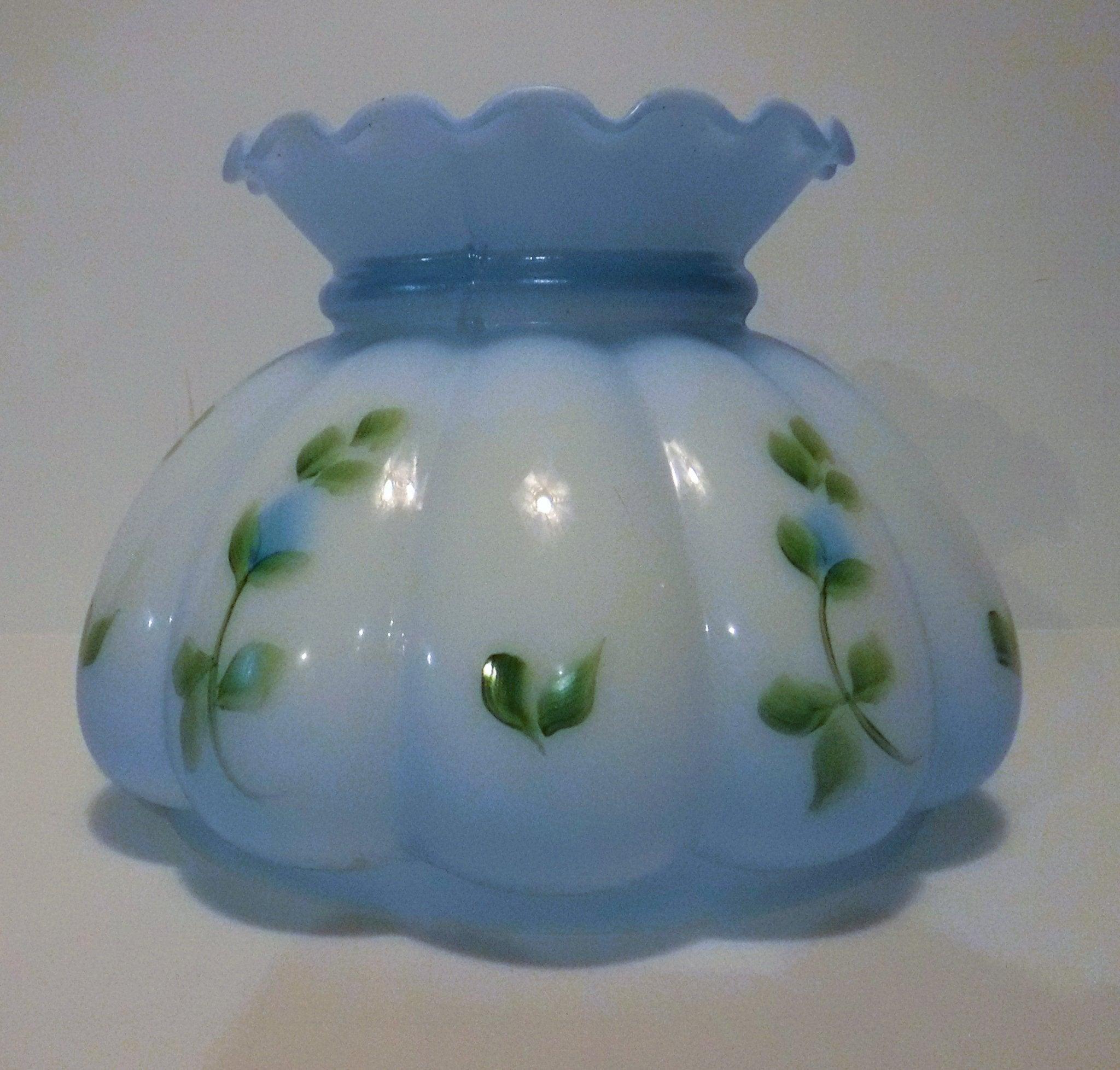 32516 - Blue Floral 7 inch Student Shade 7-student-lamp-shades Adrianas Specialty Lamp Shades