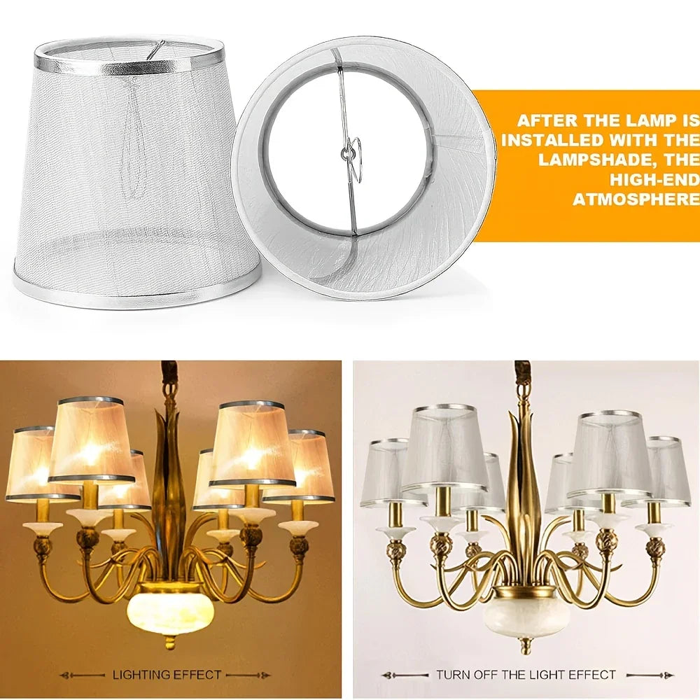 Set of 6 Crystal Chandelier Mini Lamp Shade 5.5-inch