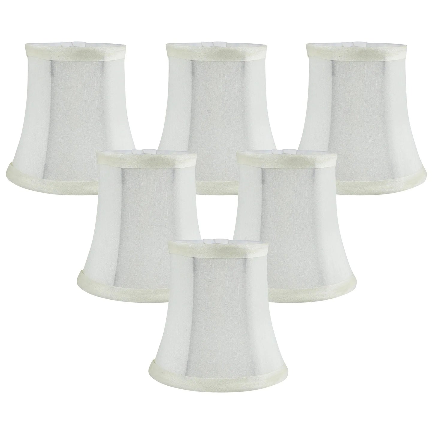 Meriville Faux Silk Clip On Chandelier Lamp Shades