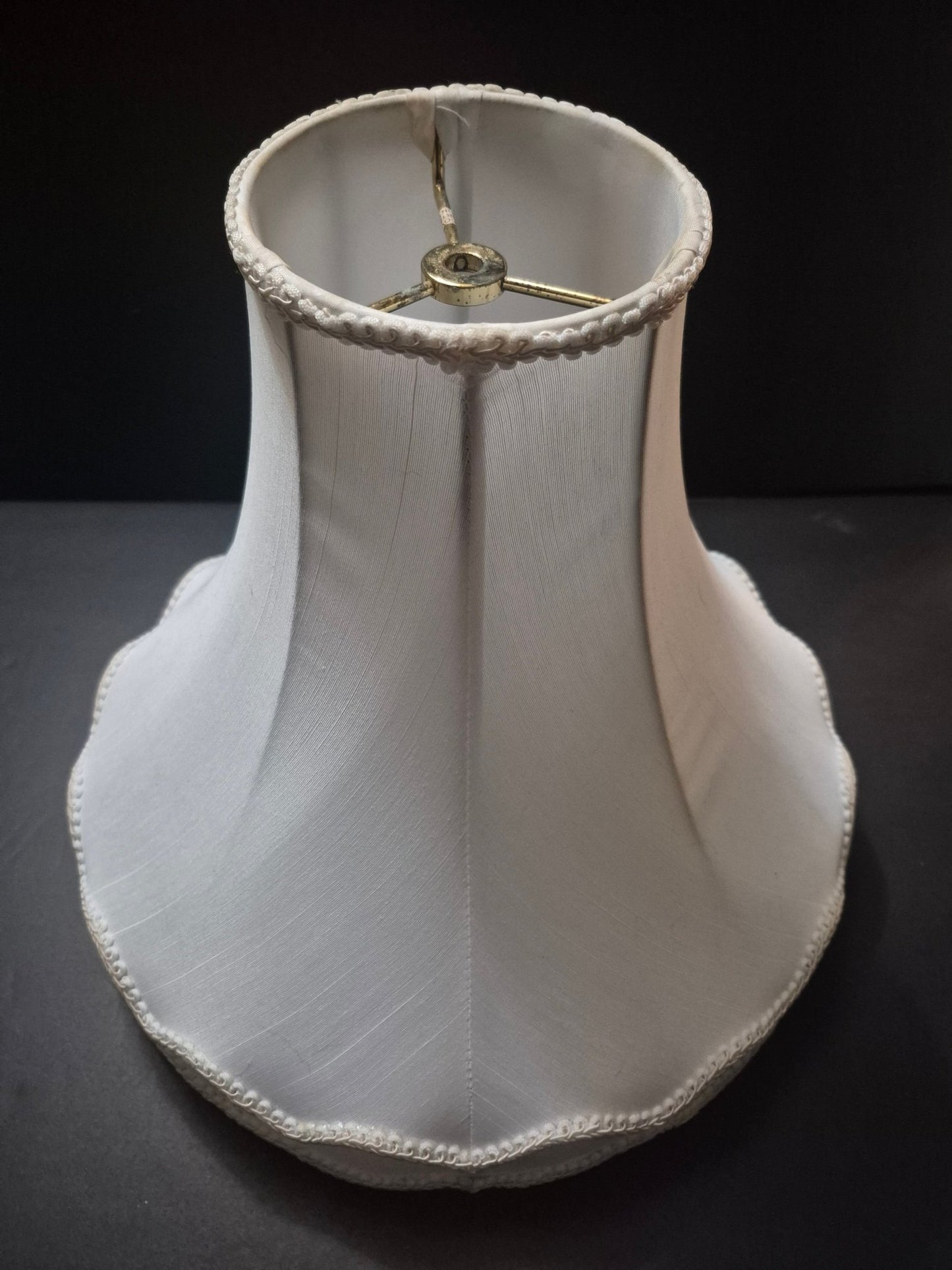 36312 White Silk Gallery Bottom Lamp Shades - 36212 - Adrianas Specialty Lamp Shades