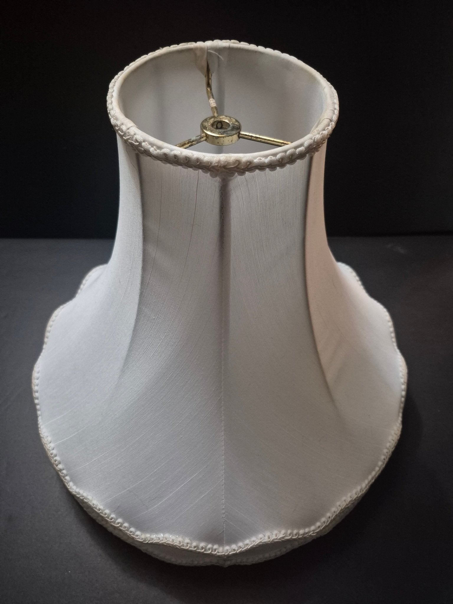 36312 White Silk Gallery Bottom Lamp Shades - 36212 - Adrianas Specialty Lamp Shades