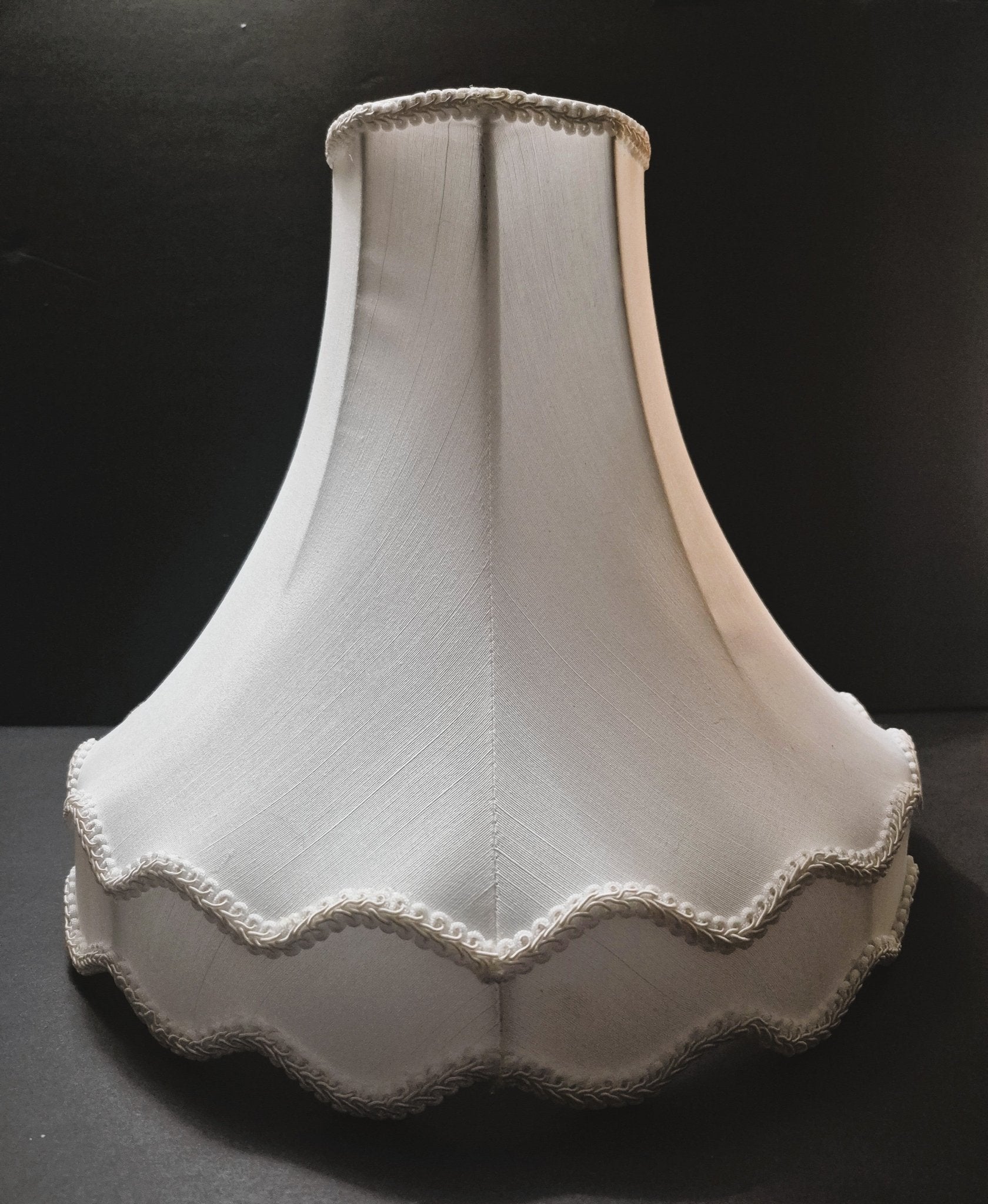 36312 White Silk Gallery Bottom Lamp Shades - 36212 - Adrianas Specialty Lamp Shades