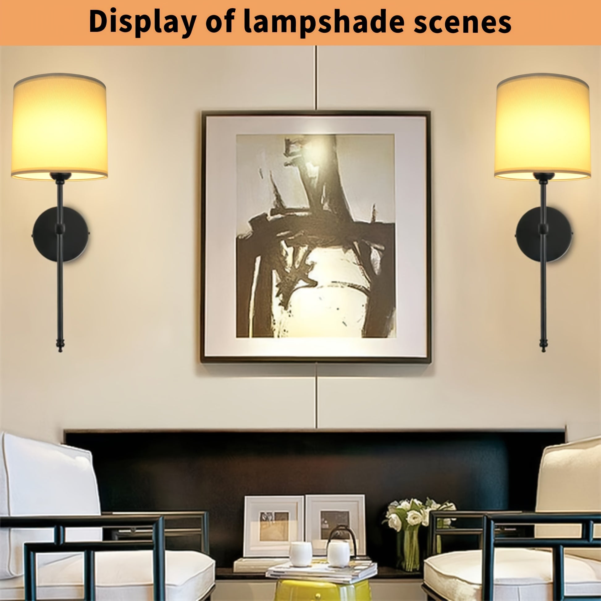 Modern Linen Fabric Lampshade for Table and Pendant Lights - 7.8"x7.8" x7.6" - Elegant Home Decor Accessory - Adrianas Specialty Lamp Shades