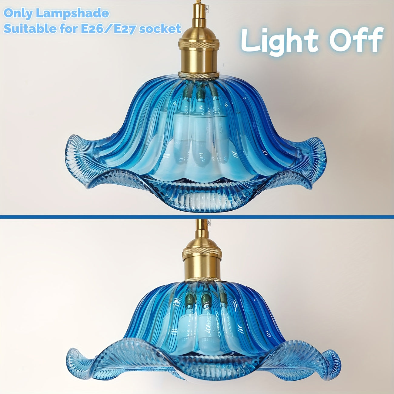 1pc Extra Large Glass Pendant Light Shade