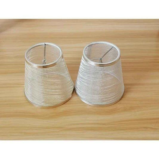 Set of 3 Crystal Chandelier Mini Lamp Shade 5.5-inch, Bell, Clip On Lamp Shade