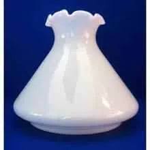40078 White Opal Crimp Top Student Shades - Adrianas Specialty Lamp Shades