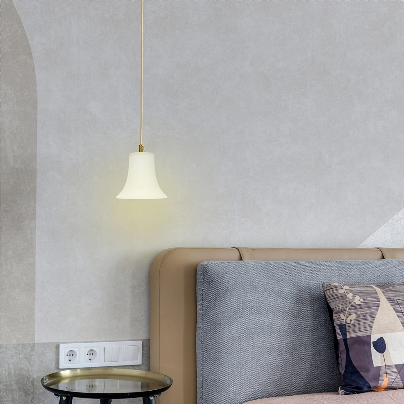 Modern Bell-Shaped Matte Glass Lampshade - Contemporary Ceiling Pendant Lighting Accessory, White Glass Light Cover, No Wiring Required - Pack of 1 - Adrianas Specialty Lamp Shades