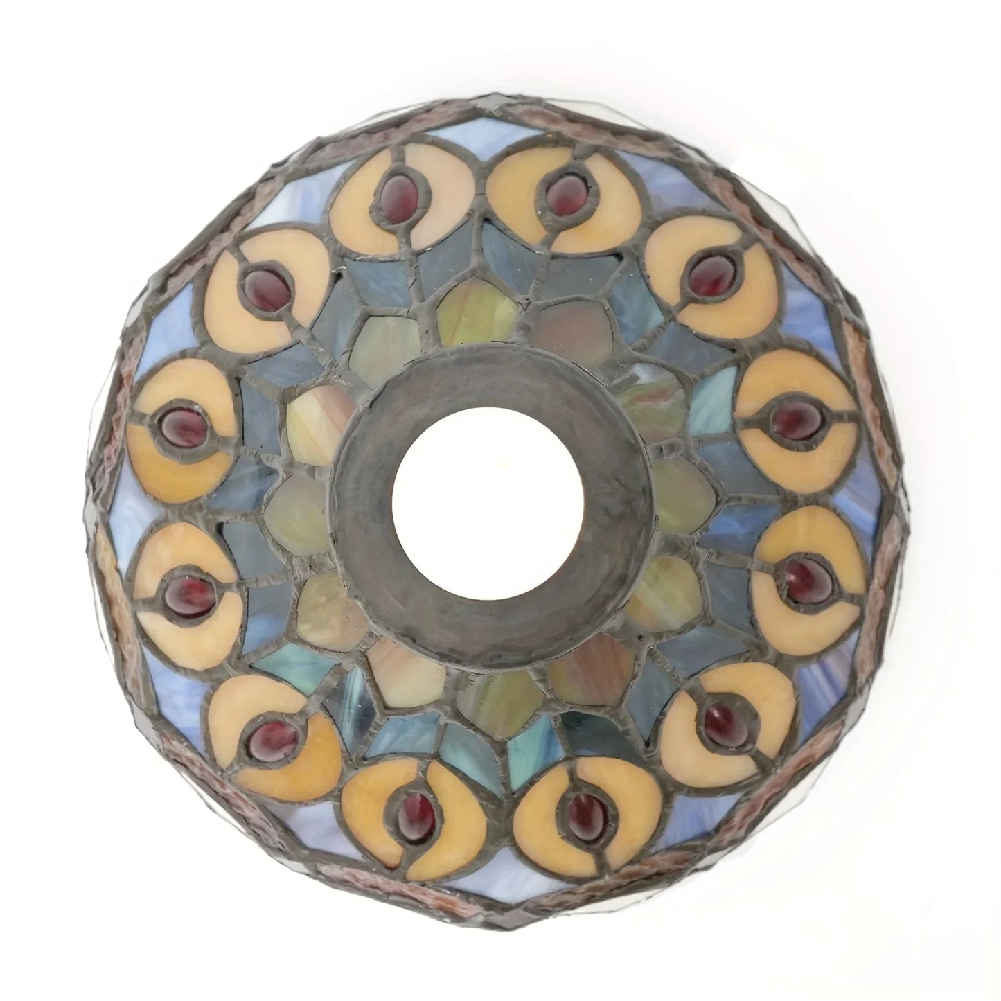 Lampshade Replacement Only, 8 Inch Stained Glass Blue Dragonfly