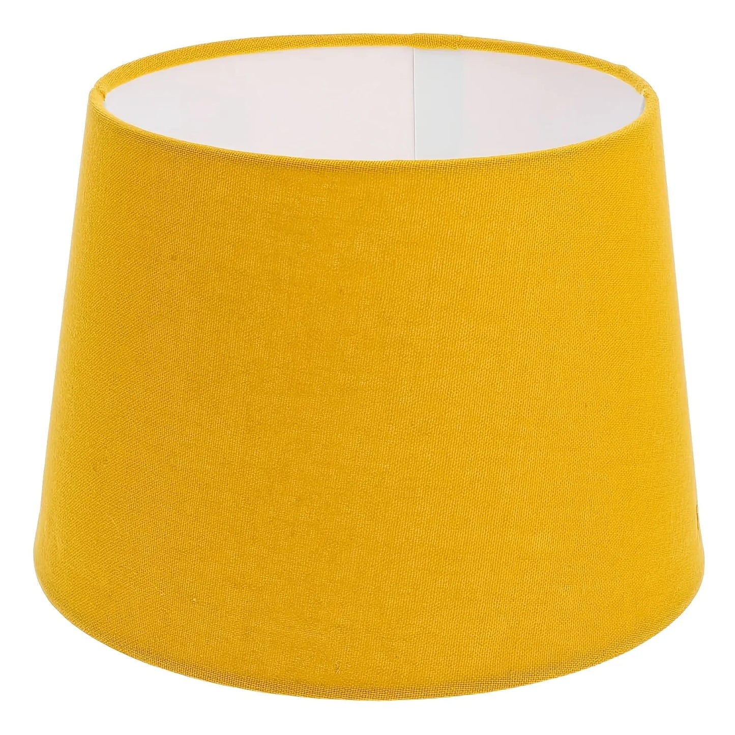 1pc Modern Drum-Shaped Yellow Linen Lampshade
