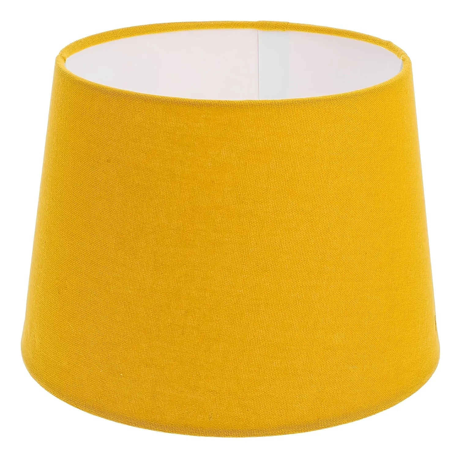 1pc Modern Drum-Shaped Yellow Linen Lampshade