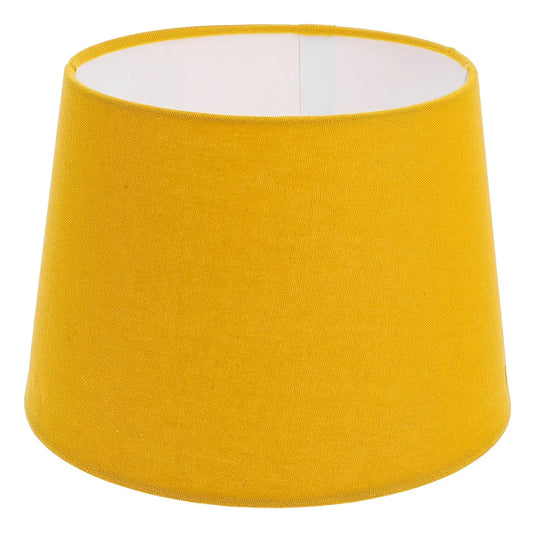 1pc Modern Drum-Shaped Yellow Linen Lampshade