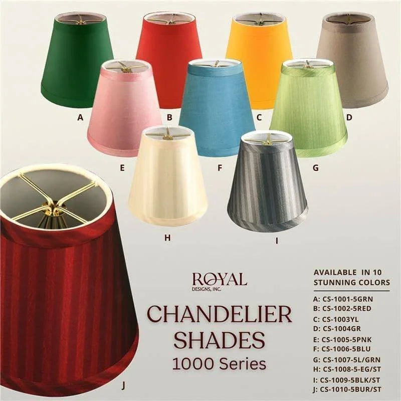 CS-1001-5GRN Clip-On Empire Chandelier Lamp Shade