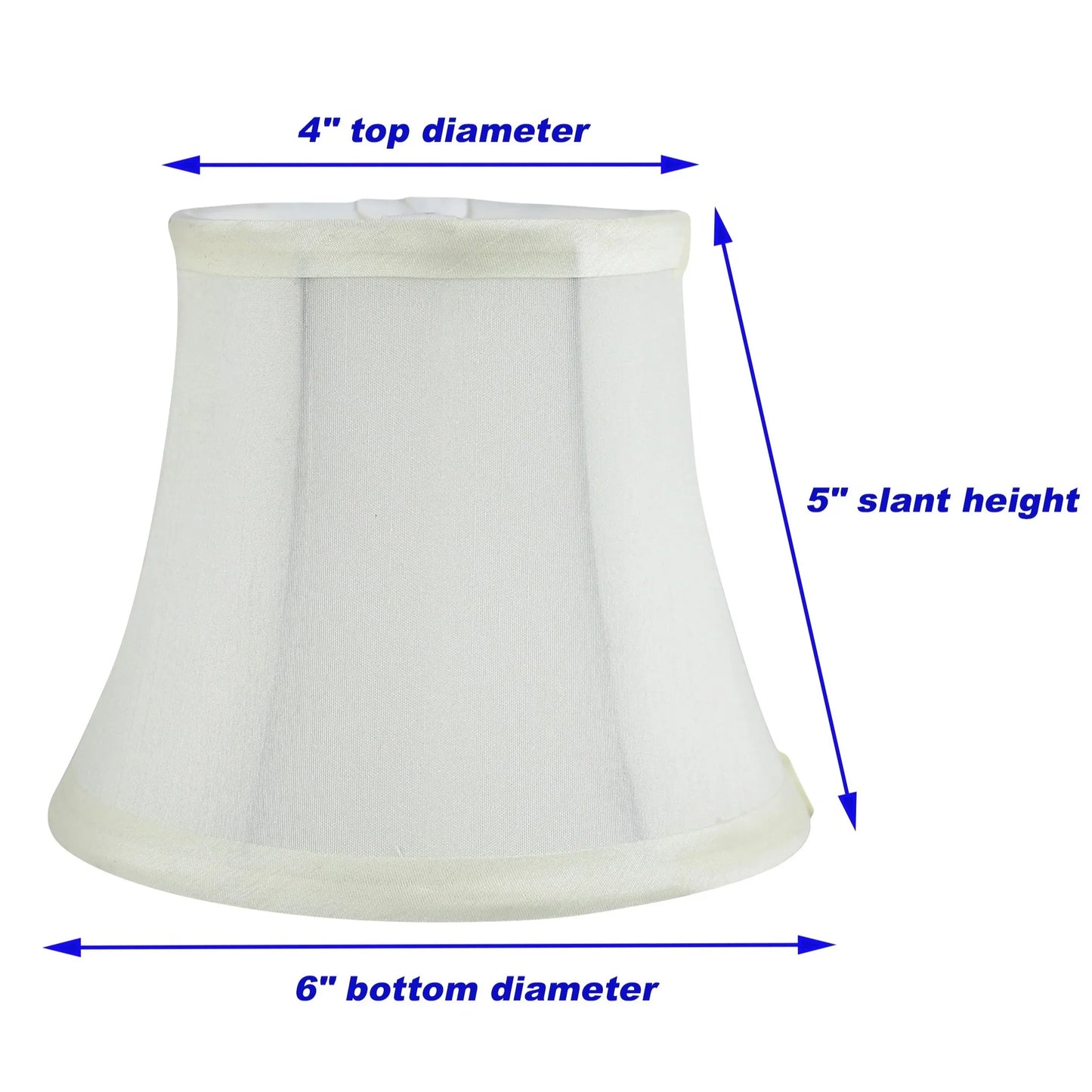 Meriville Faux Silk Clip On Chandelier Lamp Shades, 4-inch by 6-inch by 5-inch, Bell shape