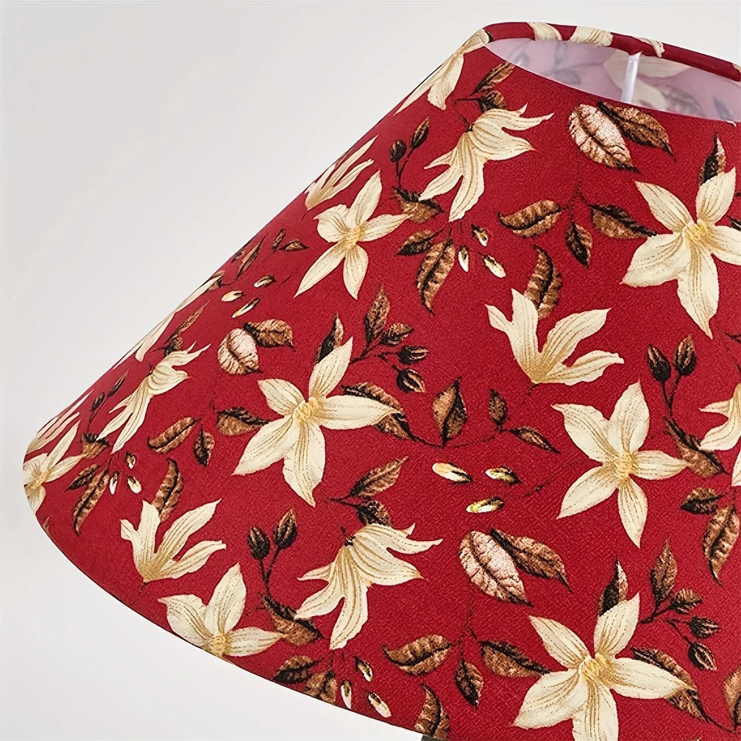A Set of Two, 11.8-Inch Floral Print Lampshades