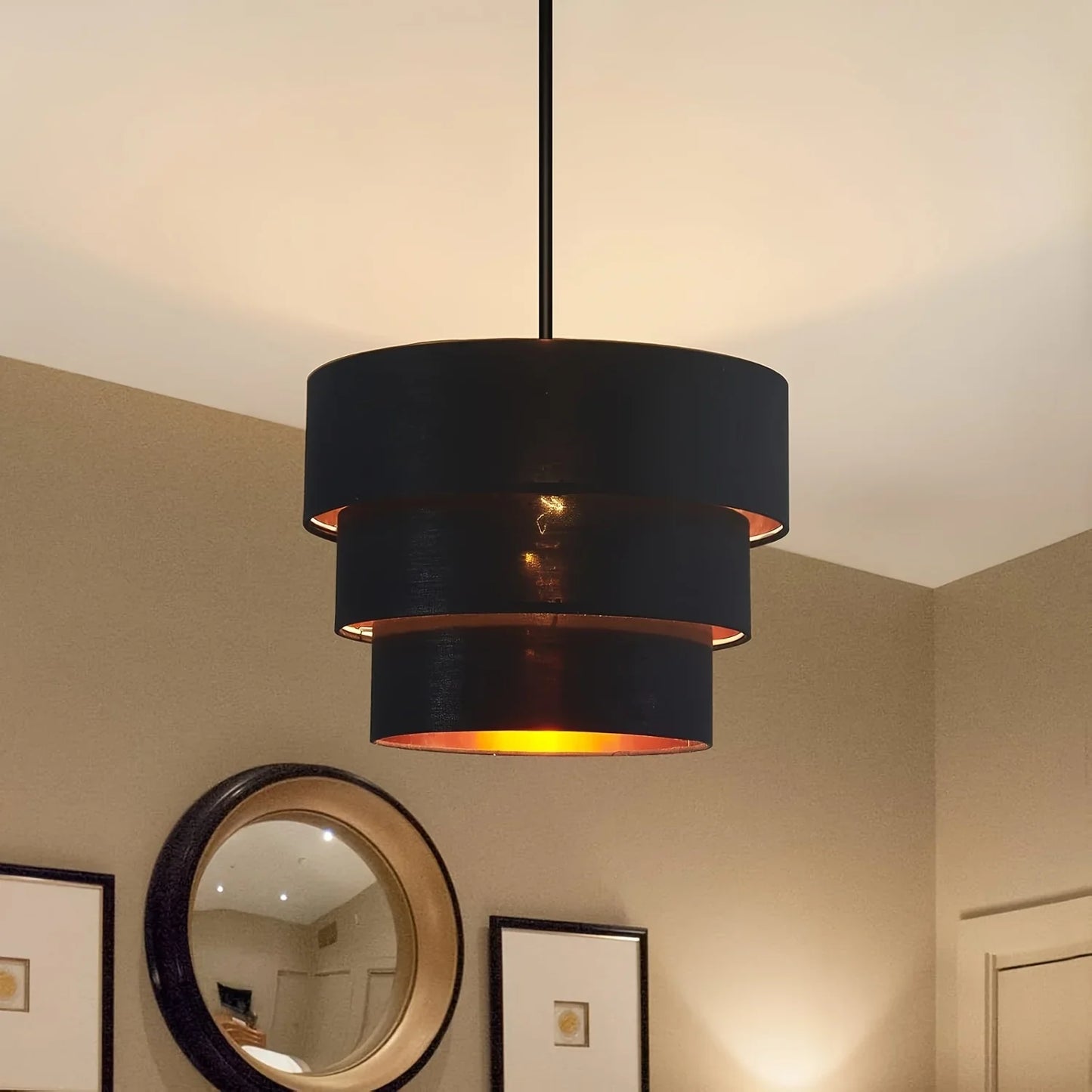 3-Tier Pendant Lamp Shade, E26/E27 Universal Fitting