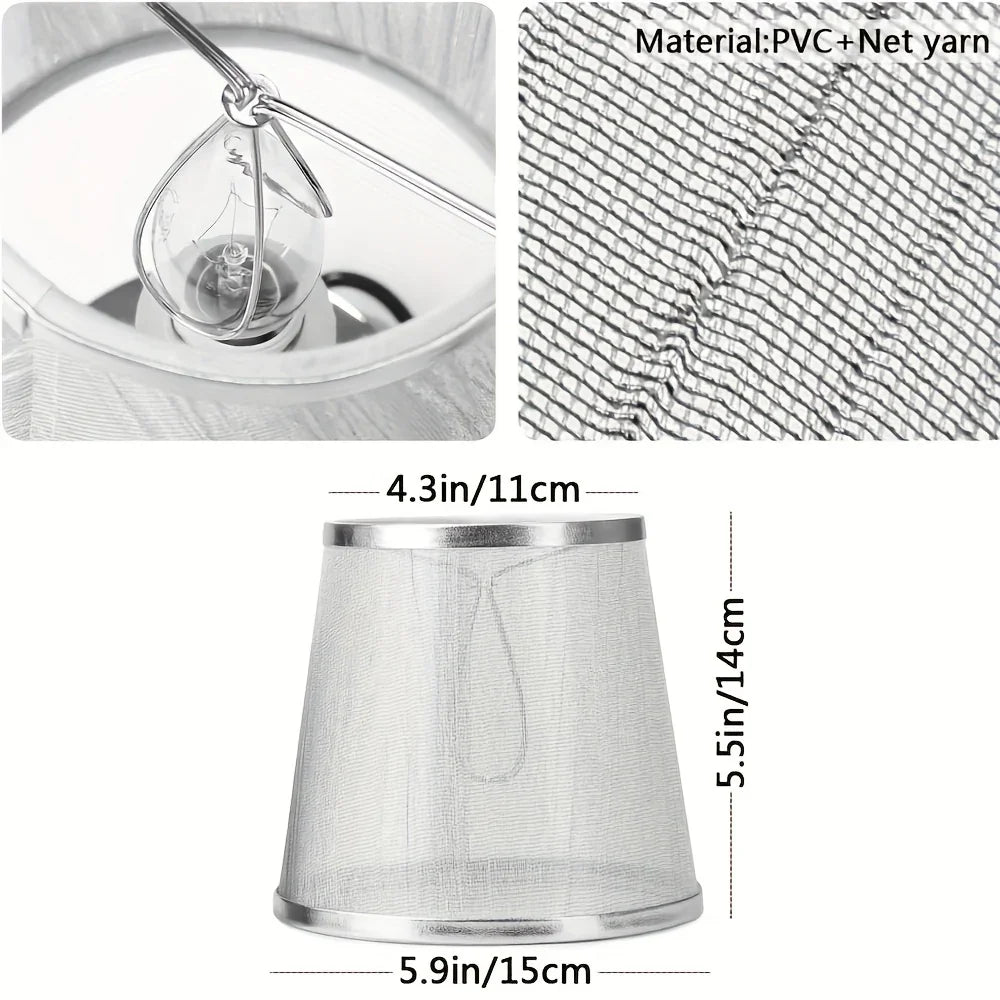 Set of 6 Crystal Chandelier Mini Lamp Shade 5.5-inch