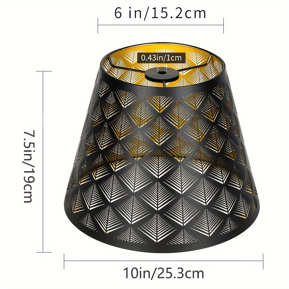 Rustic Metal Lamp Shade with Etched Arrow Pattern - Adrianas Specialty Lamp Shades