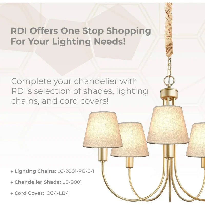 CS-1001-5GRN Clip-On Empire Chandelier Lamp Shade