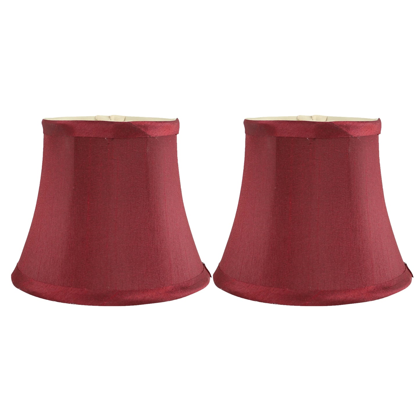 Meriville Faux Silk Clip On Chandelier Lamp Shades, 4-inch by 6-inch by 5-inch, Bell shape