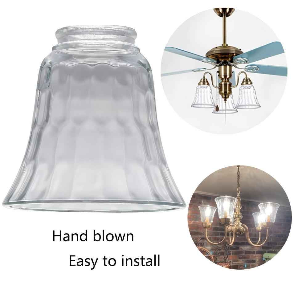 4pcs Transparent Style Bell Glass Lampshades