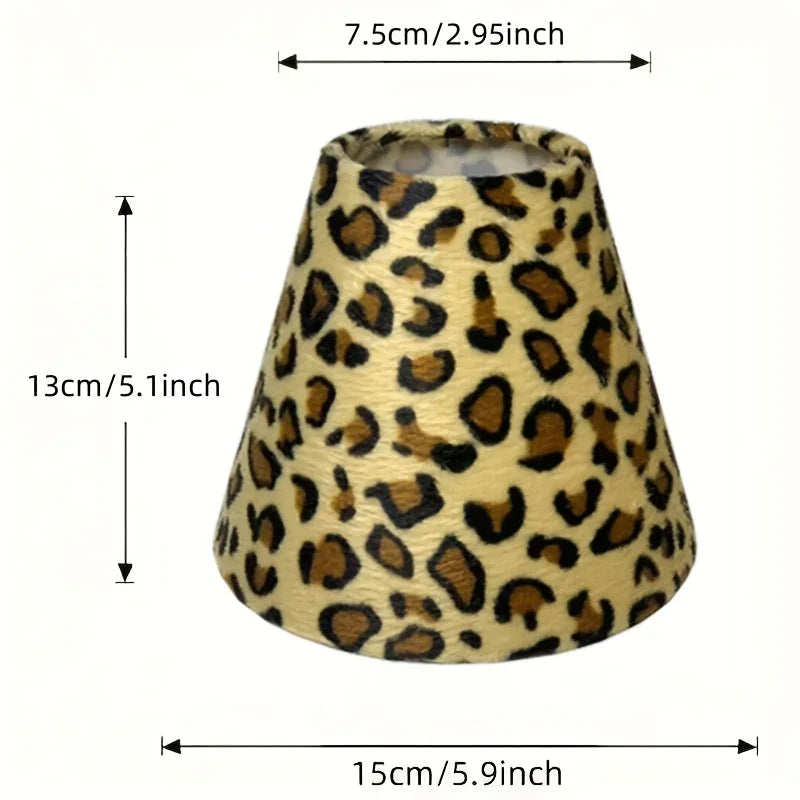 3/6pcs Leopard Print Clip-On Lampshade