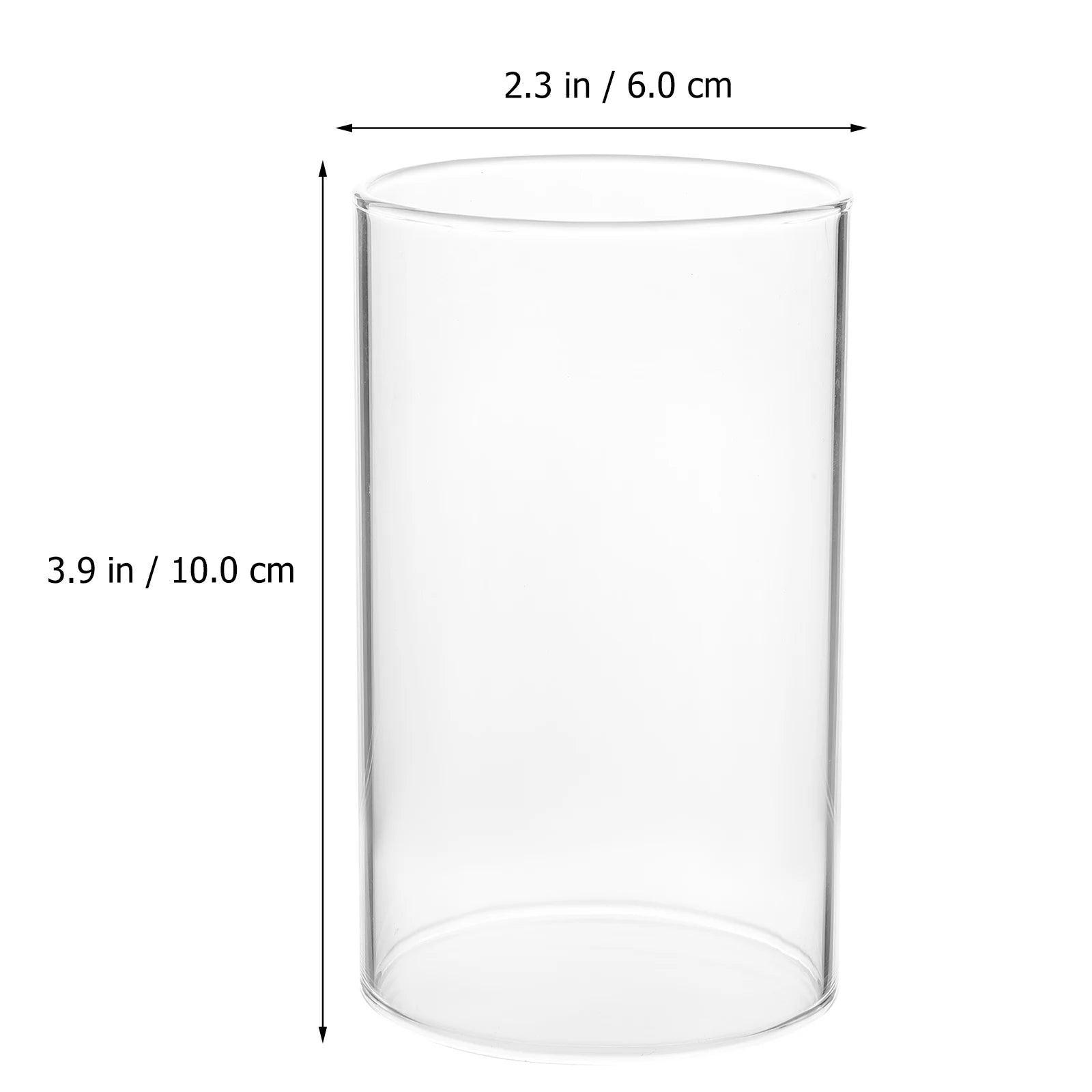 4Pcs Transparent Cover Dustproof Shade Windproof Cup Cylinder Glass Cover Glass Cover for Protecting Decor - Specialty Shades