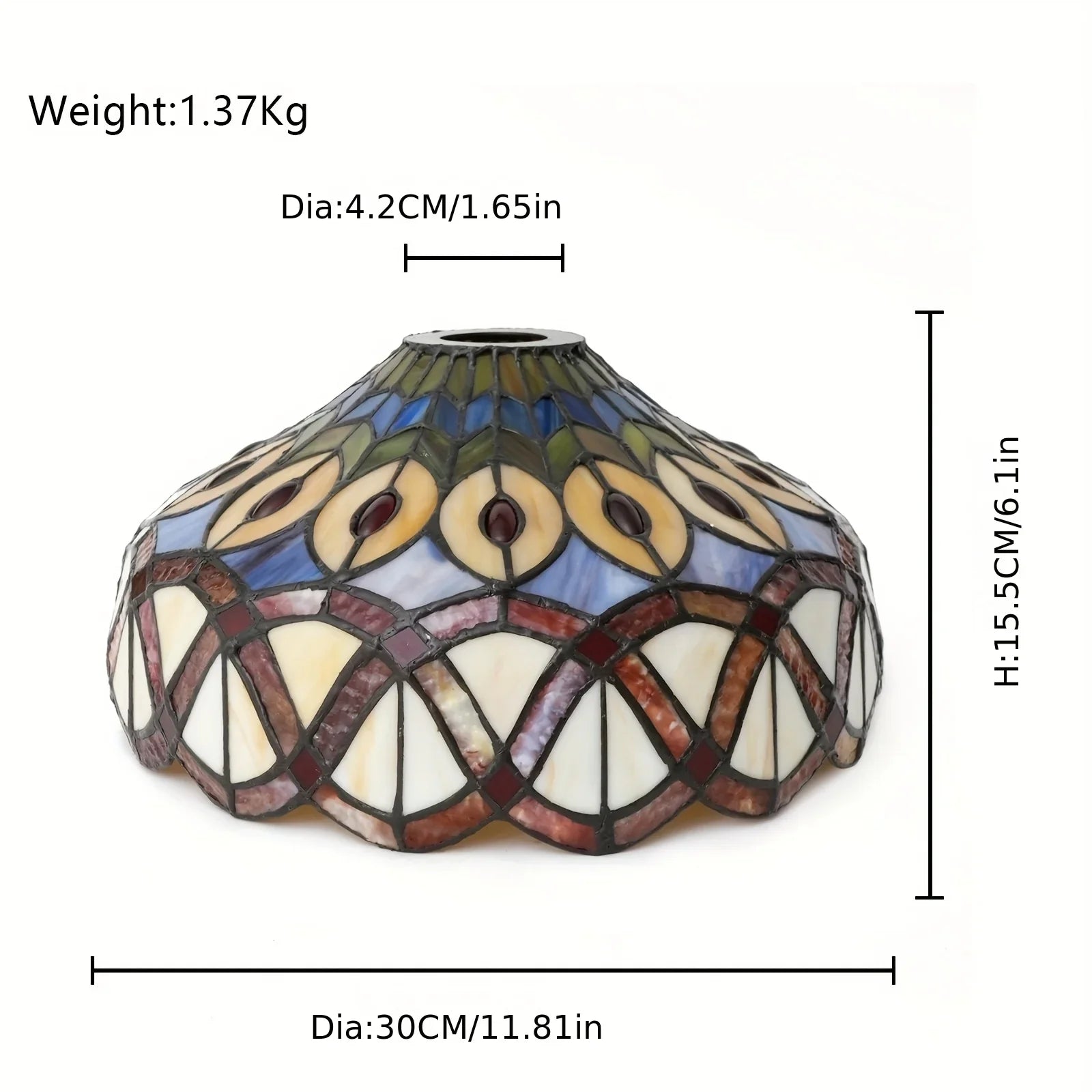 Replacement for a 12.4-Inch Traditional Vintage Lampshade
