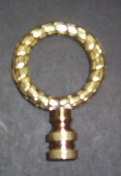59519 Polished & Lacquered brass Wreath Lamp Finial - Adrianas Specialty Lamp Shades