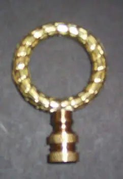 59519 Polished & Lacquered brass Wreath Lamp Finial - Adrianas Specialty Lamp Shades