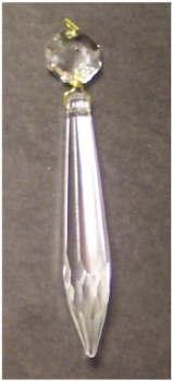 6001 Crystal Prism With Brass Pin. Height Includes Jewel - Specialty Shades