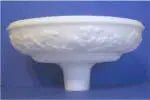 60143 Opal Torchiere Lamp Shade With Embossed Flowers - Adrianas Specialty Lamp Shades