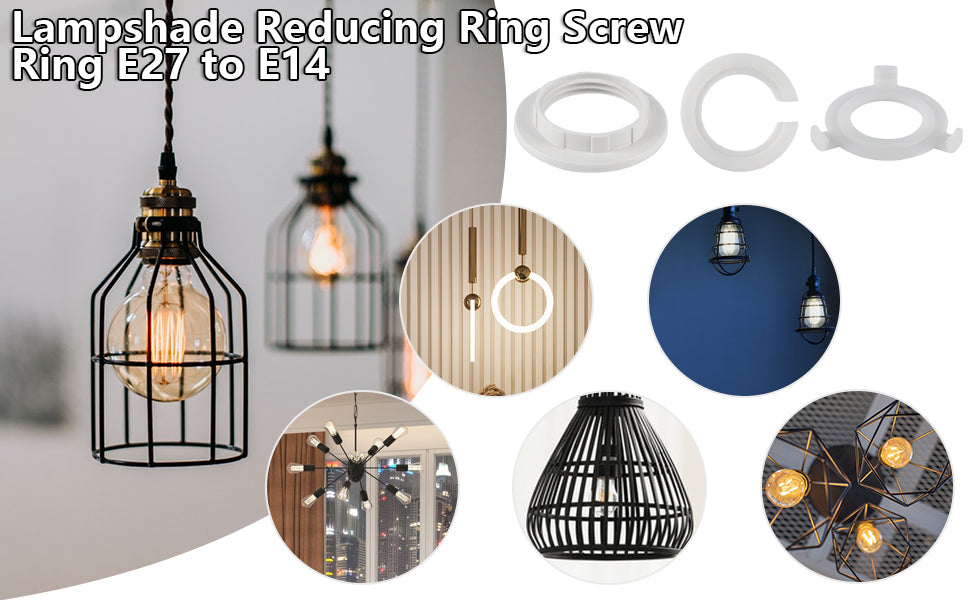 12 Pcs E27 to E14 Lampshade Reducer Ring