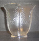 691781 Matte With Clear Floral Glass Replacement Lamp Shades - Adrianas Specialty Lamp Shades