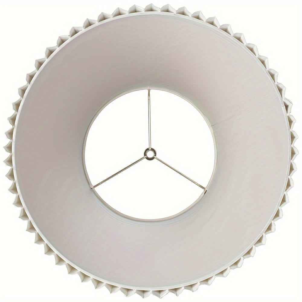 Slant Lamp Shade Replacement Large Ivory White Bell Round Traditional Pleated Spider Harp Finial