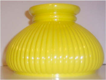 62263 Yellow Ribbed Student Lamp Shades - Adrianas Specialty Lamp Shades