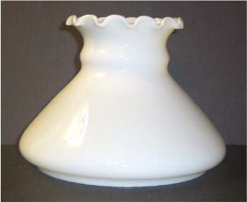 62284 Seven Inch Tam O Shanter Crimp Top Glossy Opal - Adrianas Specialty Lamp Shades