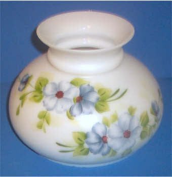 32516 - Blue Floral 7 inch Student Shade - Adrianas Specialty Lamp Shades