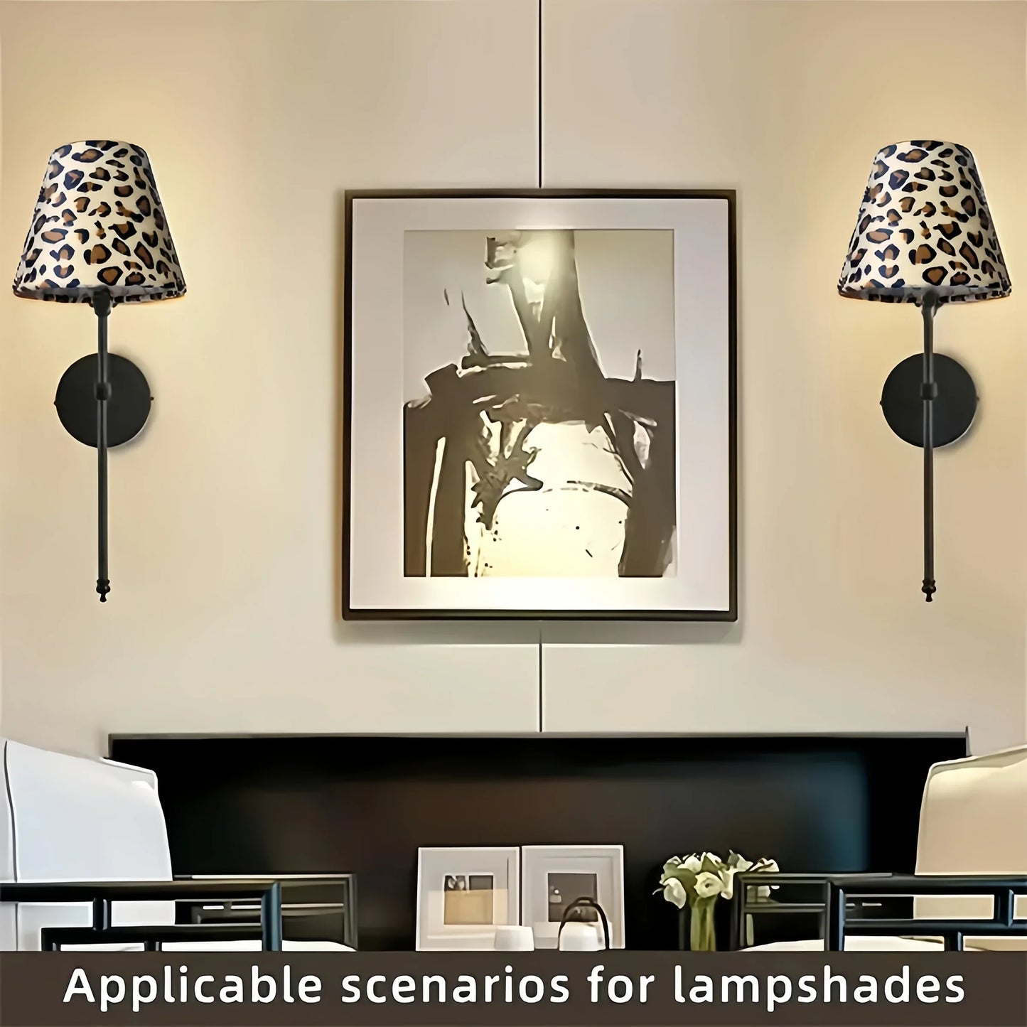 3/6pcs Leopard Print Clip-On Lampshade