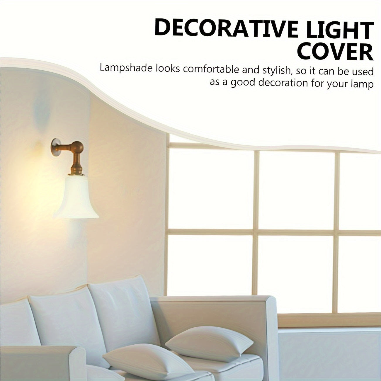Modern Bell-Shaped Matte Glass Lampshade - Contemporary Ceiling Pendant Lighting Accessory, White Glass Light Cover, No Wiring Required - Pack of 1 - Adrianas Specialty Lamp Shades
