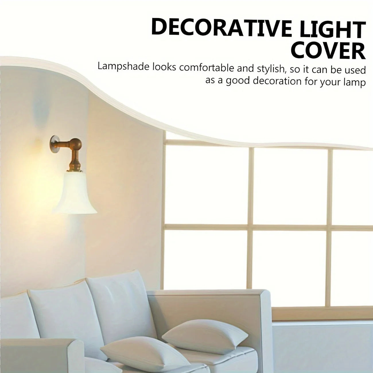 Modern Bell-Shaped Matte Glass Lampshade