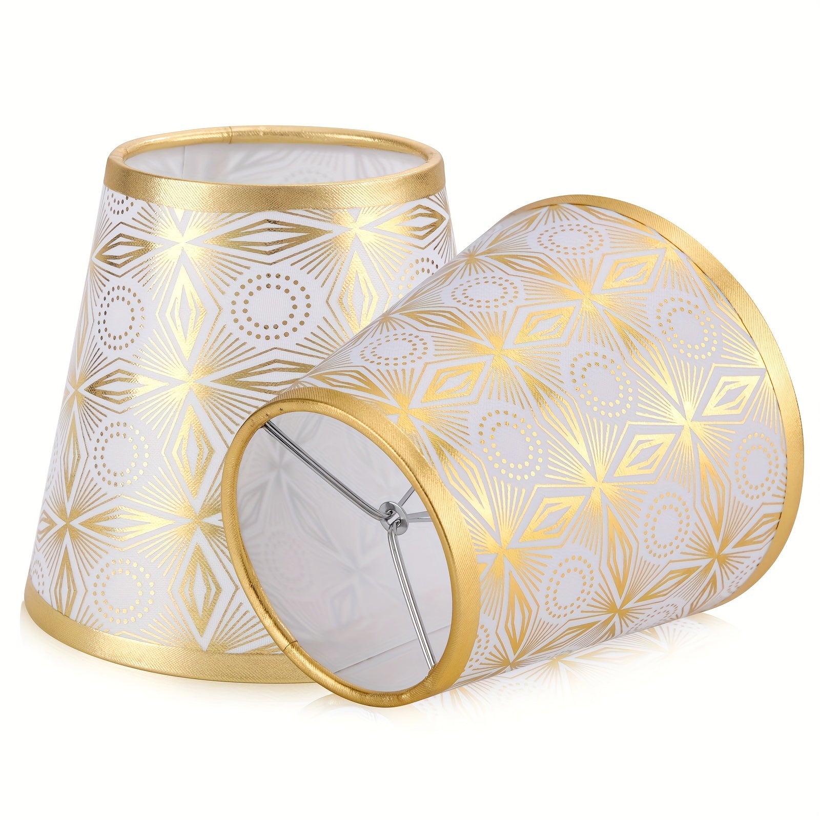 6pcs Rustic Golden Bell-Shaped Clip-on Lampshades - Adrianas Specialty Lamp Shades