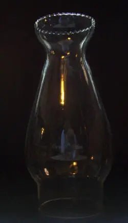 66174 Clear Crimp Top Lotus Glass Lamp Chimney - Adrianas Specialty Lamp Shades