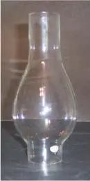 66196 Clear Glass Lamp Chimney – 6½" Height, 1⅝" Fitter, 3" Bulge - Adrianas Specialty Lamp Shades