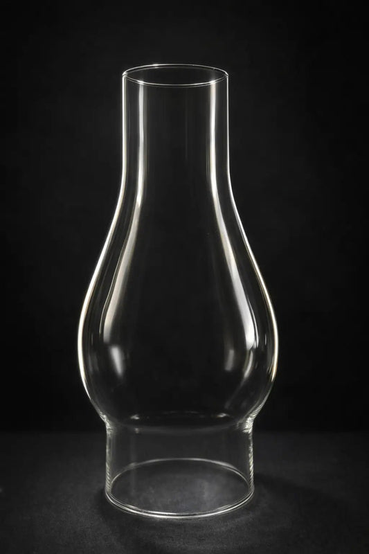 66320 Clear Glass Lamp Chimney – 8½" Height, 3" Fitter, 4" Bulge - Adrianas Specialty Lamp Shades